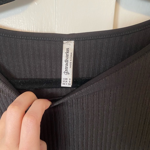 Vintage black pleated mini dress - Picture 4 of 5